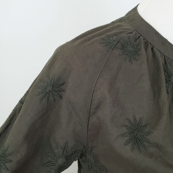 Madewell Embroidered Bubble Sleeve Sleeve Top - Picture 5 of 10